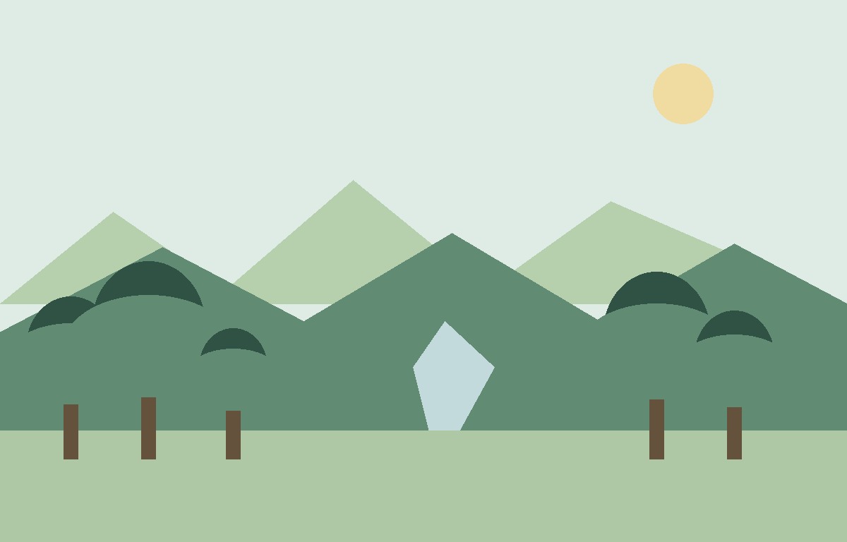 Four-part landscape showing subtle seasonal changes